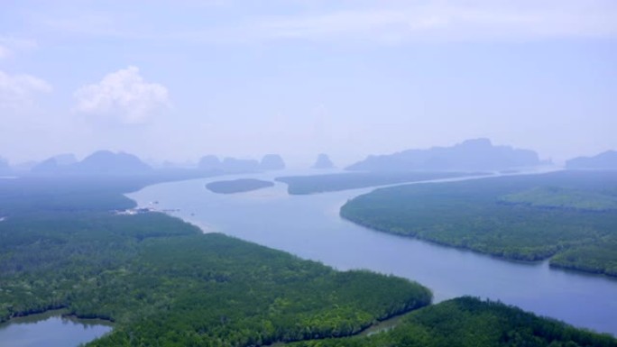 攀牙省美丽的自然风光攀牙湾观景点攀牙省泰语