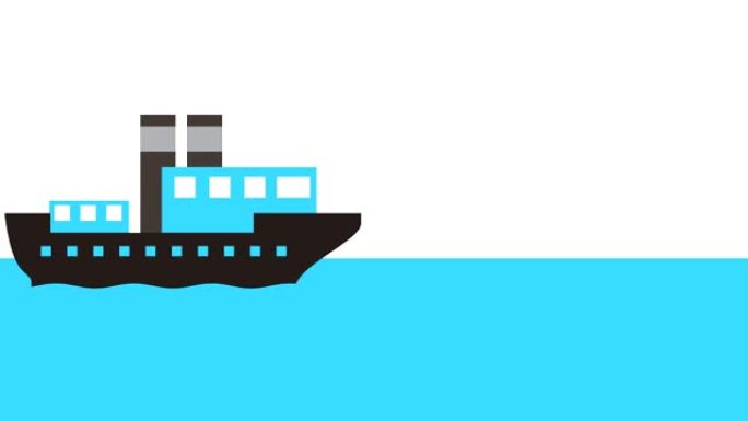 海上船舶运输mg轮船动画元素贸易