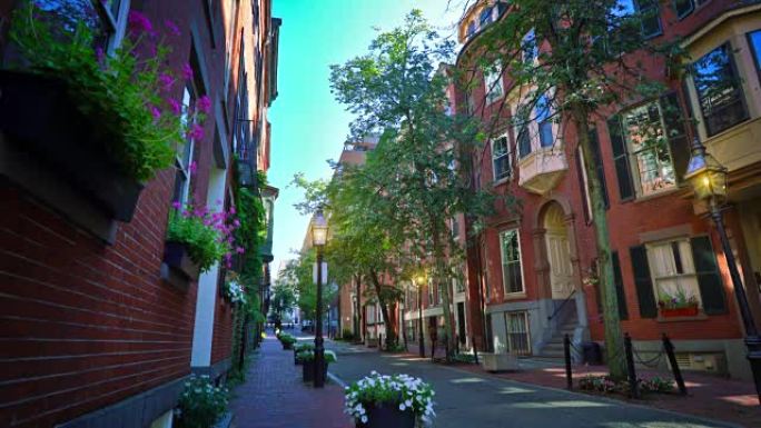 橡子街。波士顿橡子街波士顿