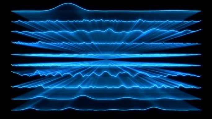 音频波形均衡器抖动蓝色