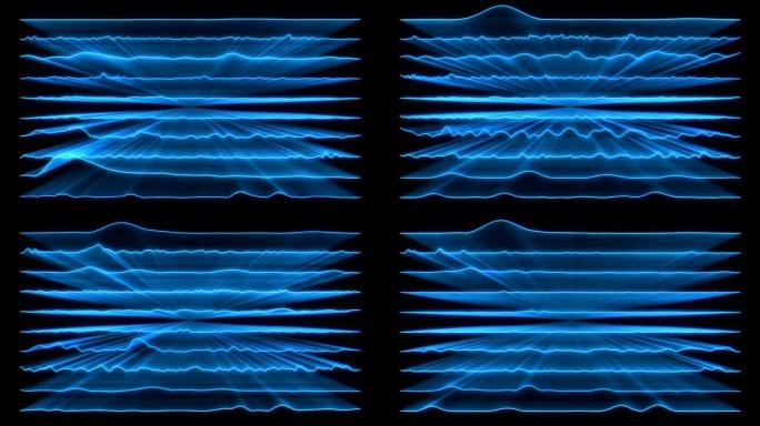 音频波形均衡器抖动蓝色