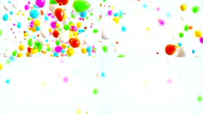 4K彩色Baloons爆炸背景