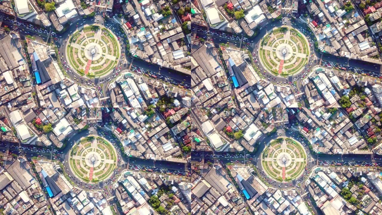 城市中环线交通的俯视图