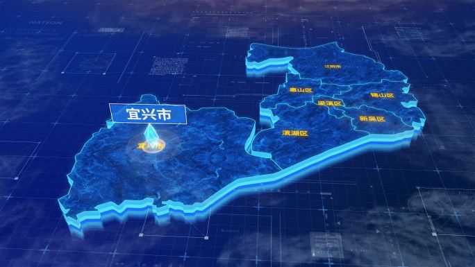 无锡市宜兴市蓝色三维科技区位地图
