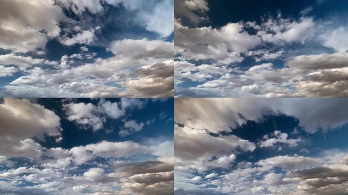 白云和蓝天时间流逝。美国犹他州。UHD, 4K