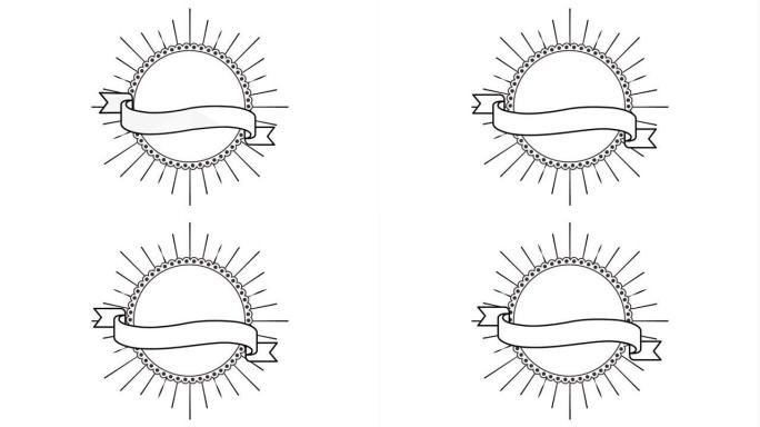 优雅的圆形框架视频动画