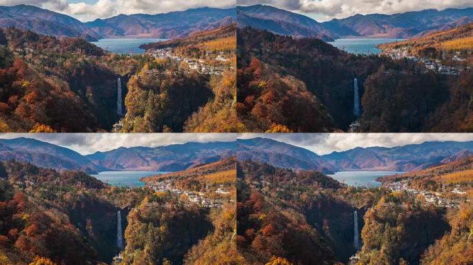 日本日光秋季Kegon falls的4k延时。