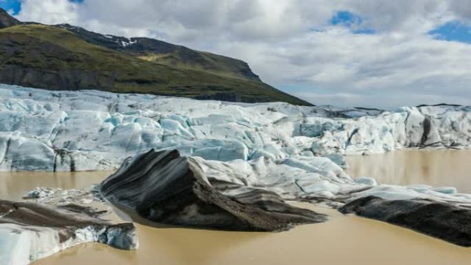 Svinafellsjokull，冰岛Skaftafell自然保护区的一部分，欧洲最大的冰盖Vatn