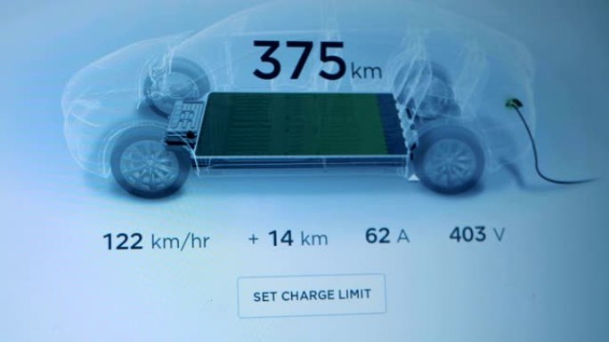 电动汽车加油过程的电子面板