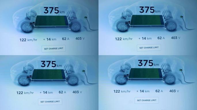 电动汽车加油过程的电子面板