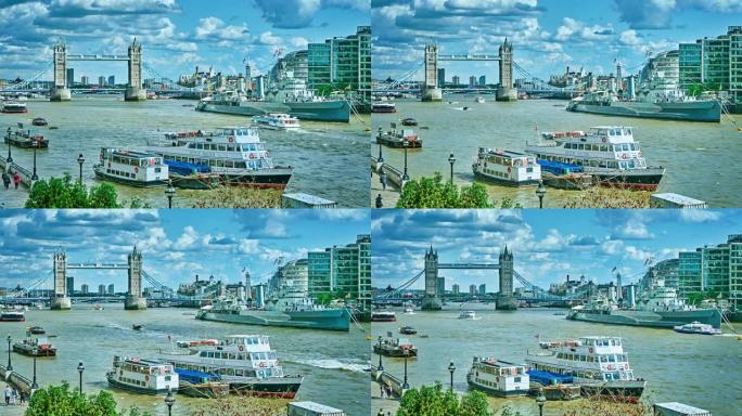 伦敦的空中城市景观