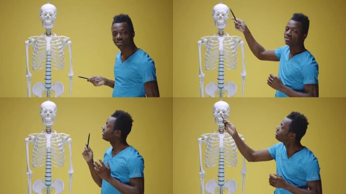 年轻人解释人体解剖学