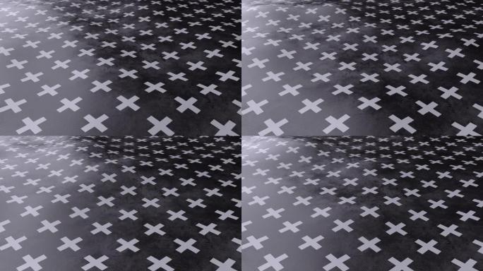 带有各种简单符号的黑白背景