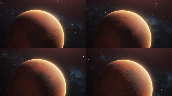 开放空间中的火星宇宙火星背景科幻视频素材