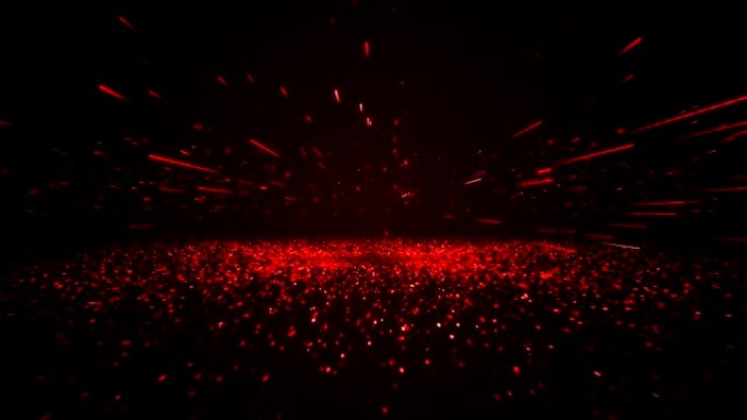 粒子抽象背景红色汇聚抽象色彩渲染