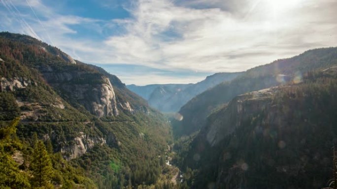 WS Time lapse scenic，sunny mountain range，美国