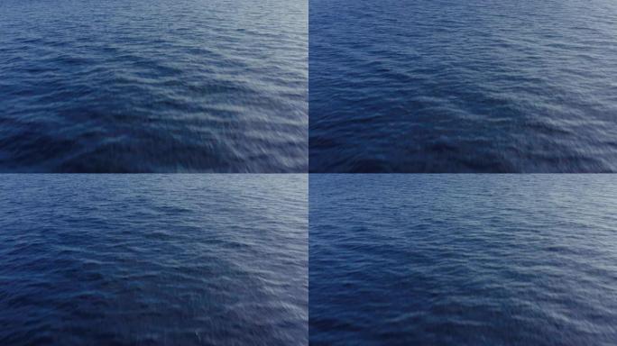 飞越深蓝色的海洋跨越穿越穿梭海面海上俯拍