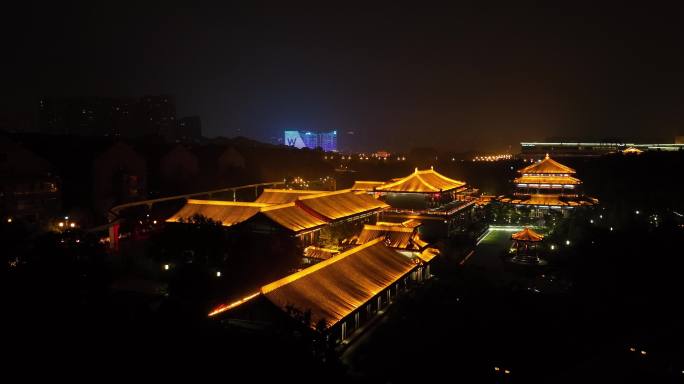 西安大唐芙蓉园夜景 芳林苑酒店夜景