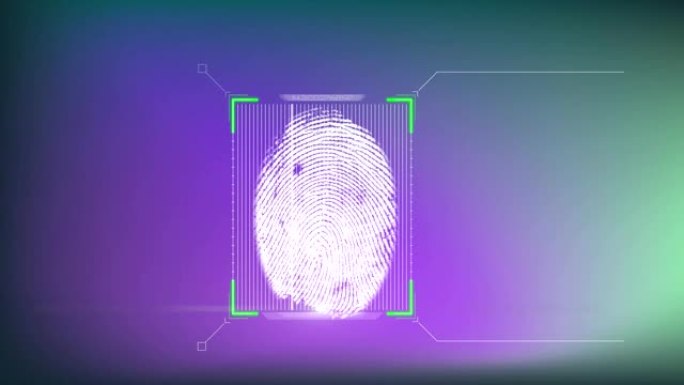 正在扫描的指纹电子认证AI智能智慧识别