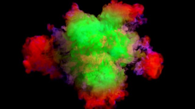 彩色烟雾爆炸升格颜料撞色搭配碰撞激发能量