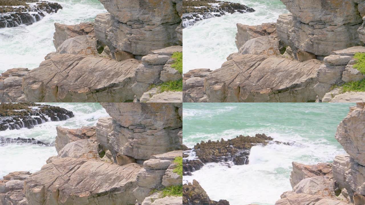 波浪撞击岩石海浪