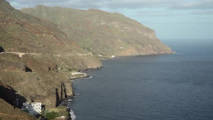 特内里费岛的山区海岸线