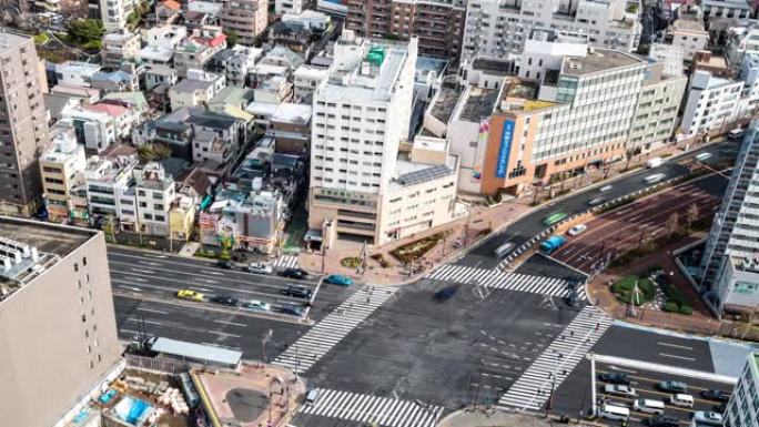 延时: 从文京区鸟瞰东京城市景观和天际线