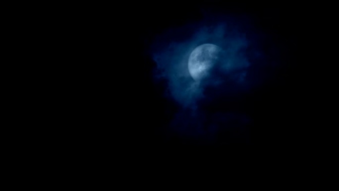 乌云在月球上移动