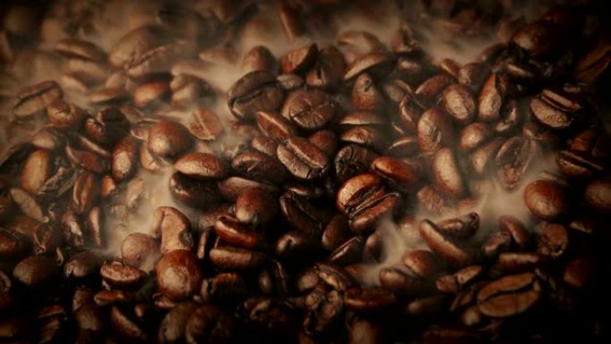 热腾腾的咖啡豆