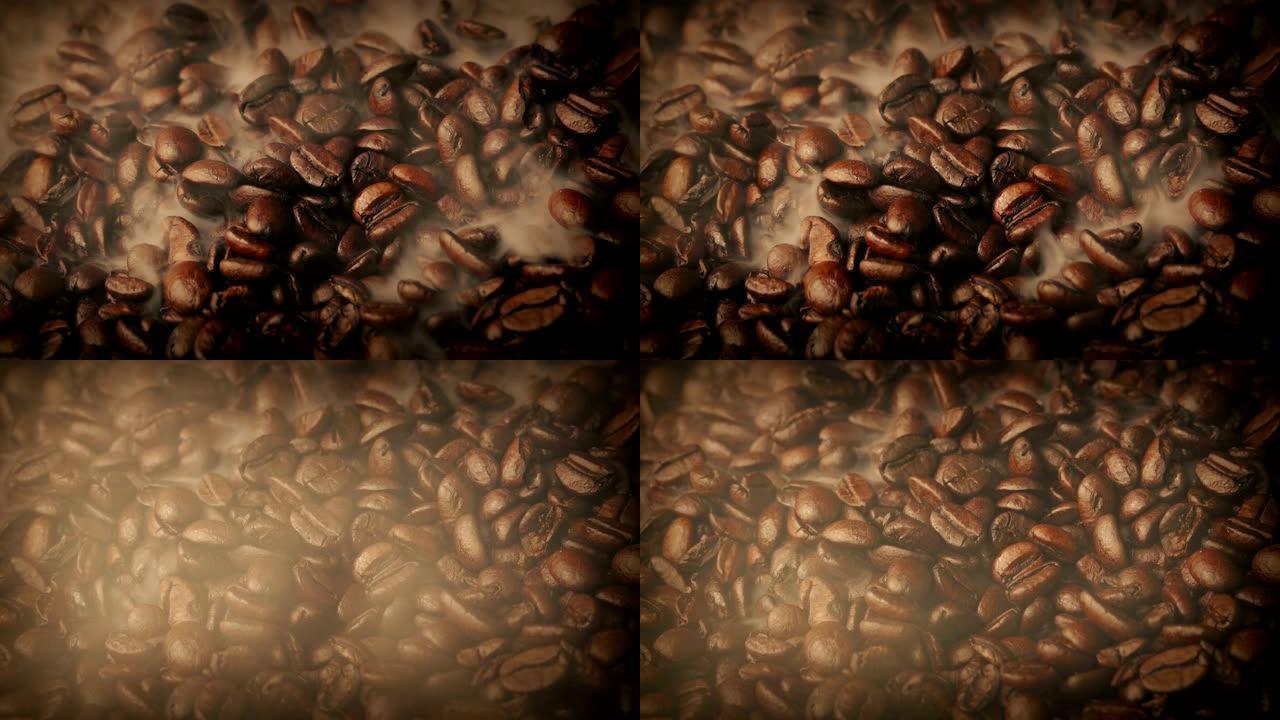 热腾腾的咖啡豆
