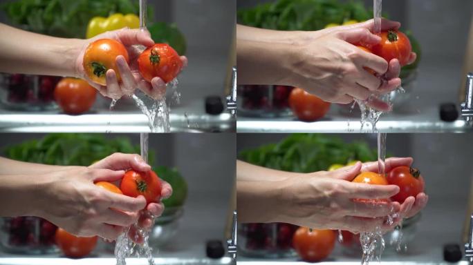 洗番茄洗番茄西红柿