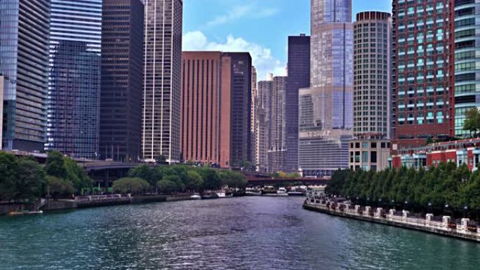 芝加哥金融区。宣传片空镜头地标