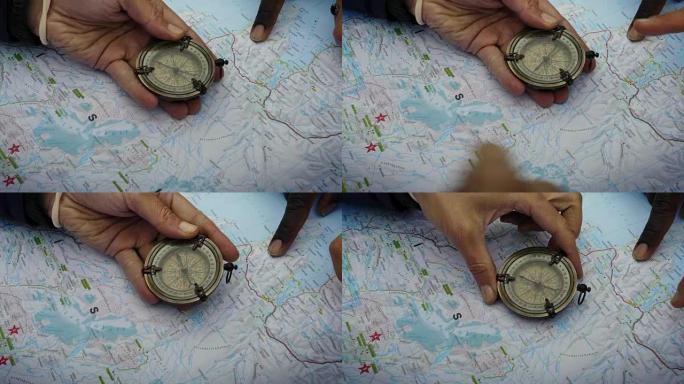 用地图和指南针计划旅行