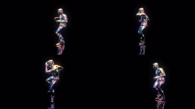 迪斯科舞蹈家风格的舞蹈。20世纪70年代-20世纪80年代风格