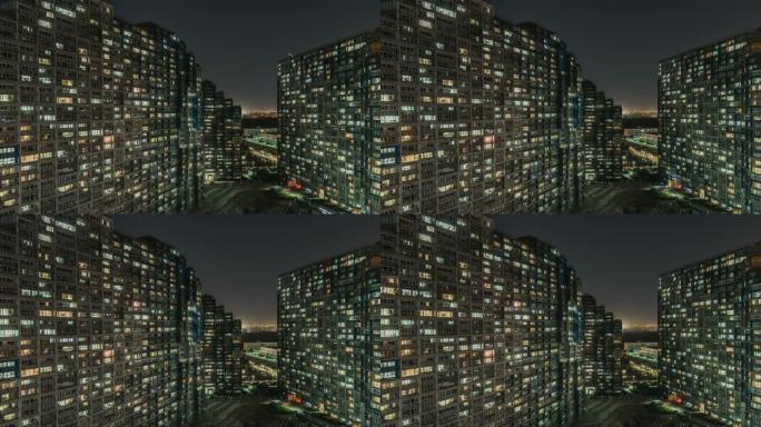 T/L HA住宅夜景/北京，中国