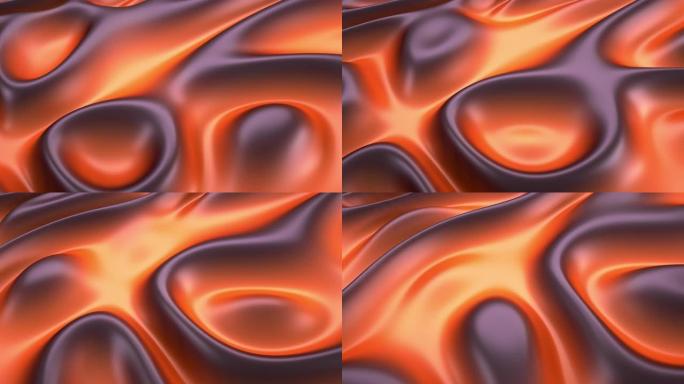 棕色和橙色移动液体抽象现代背景