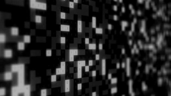 4k十六进制编码概念。带有数字和字母的未来背景。