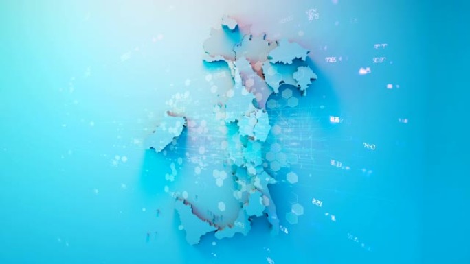 意大利网络地图科技地图蓝色数字绿色数字