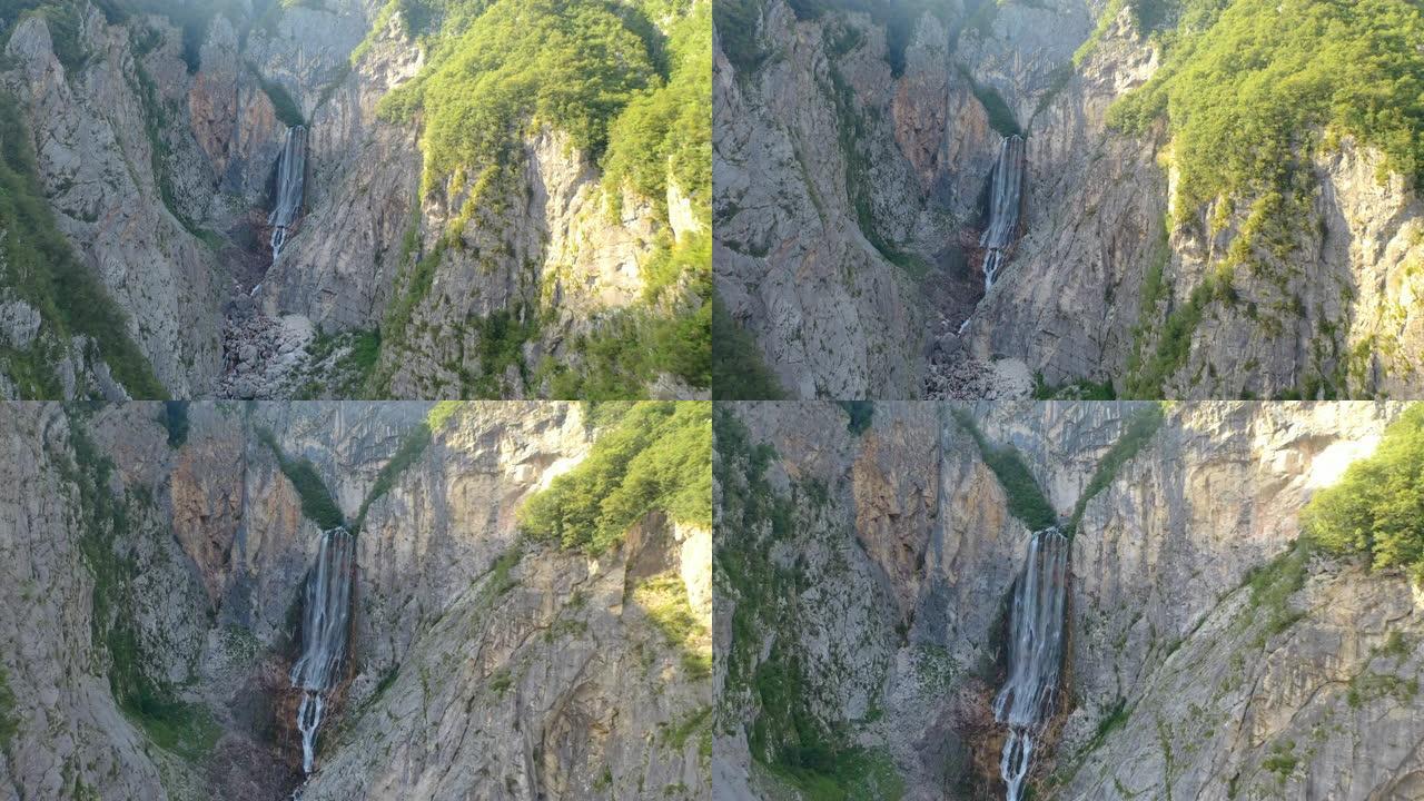斯洛文尼亚的空中瀑布博卡