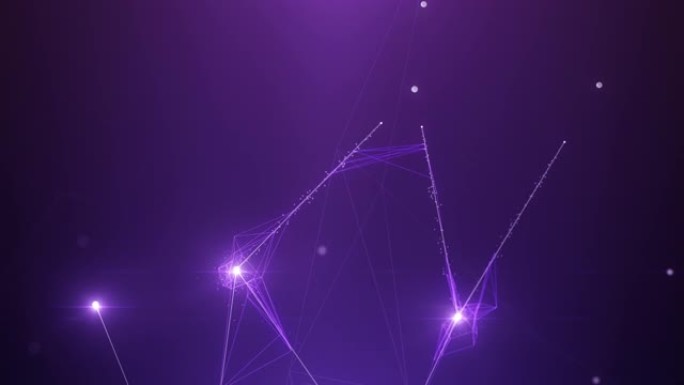 4k复杂连接新兴并形成网络 (紫色)-向上移动-可循环-人工智能，区块链，大数据，网络安全