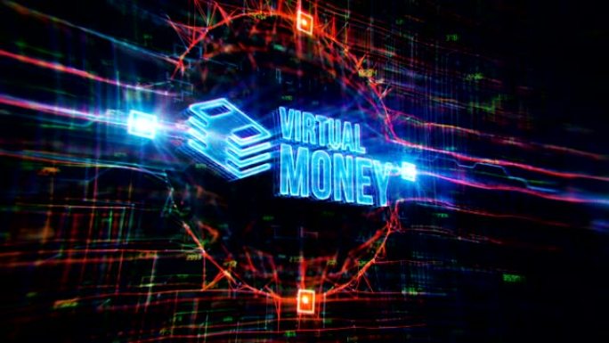虚拟货币背景未来科幻赛博朋克重金属工业风