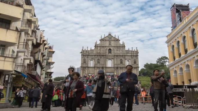 时光流逝圣保罗大教堂遗址澳门旅游地标