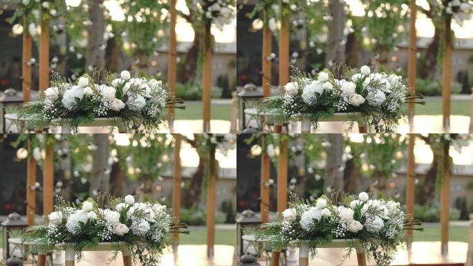 婚礼装饰椅白色礼花
