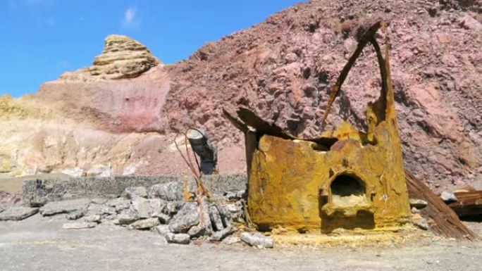 新西兰怀特岛上的废弃地雷