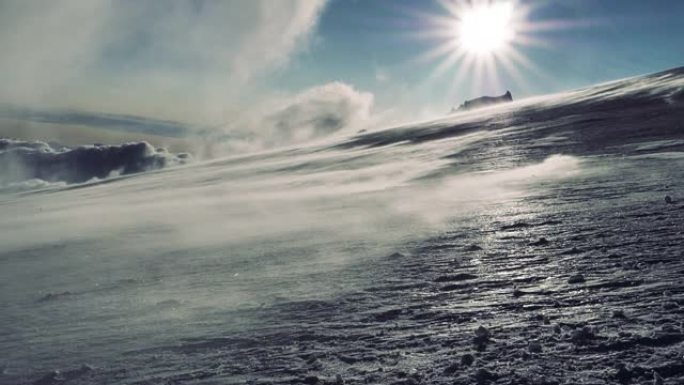 雪山鸟瞰图雪林雪景冰天雪地