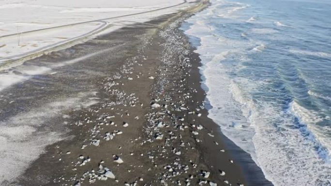 钻石海滩的航拍视频