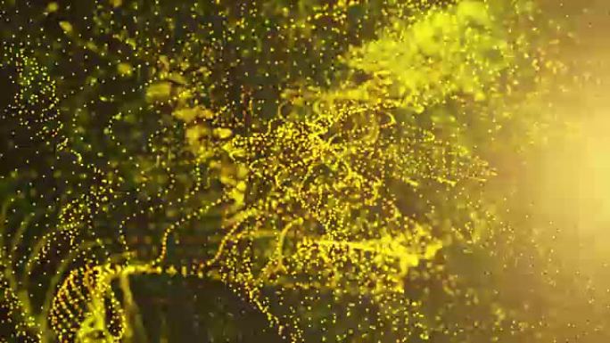 摘要背景黄色粒子背景金色粒子漂浮背景素材