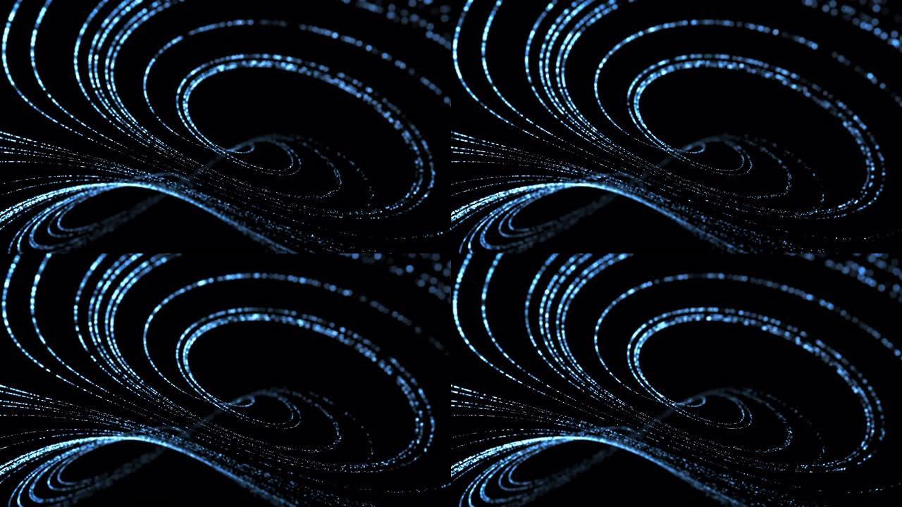 优雅流动的粒子 (蓝色)-可循环