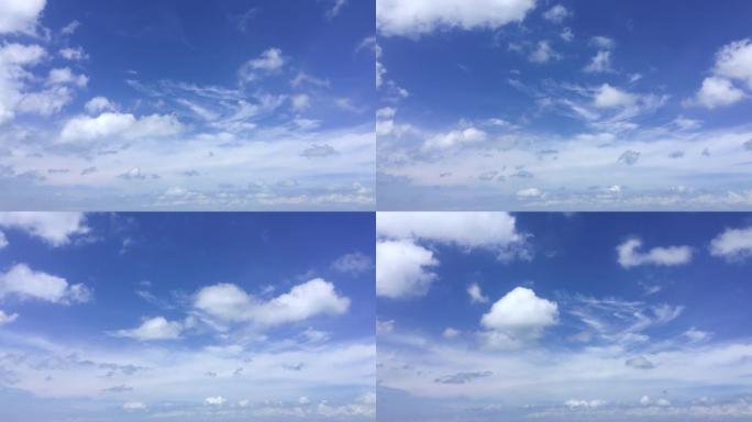 每日蔚蓝大风天际线的时间流逝中的云景