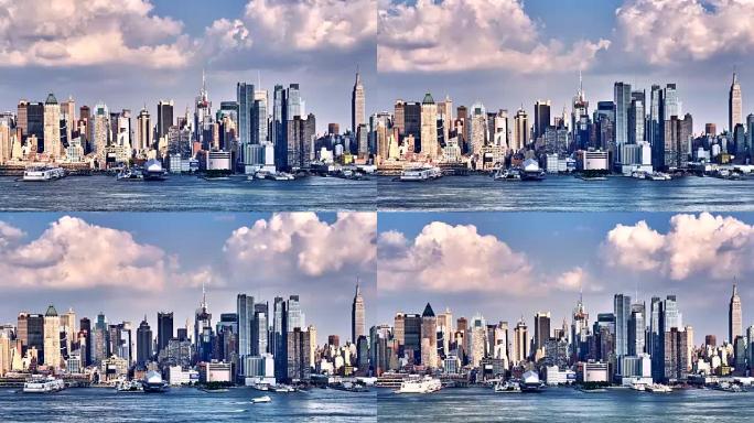 曼哈顿中城。空中。